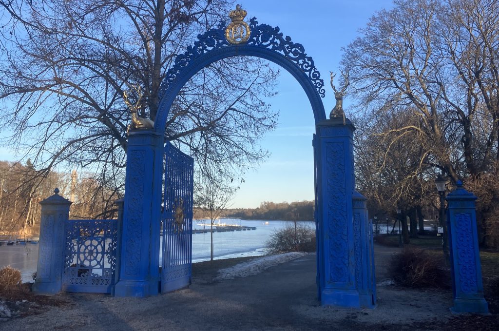 Vy på Blå Porten på Djurgården vid Djurgårdsbrunnsviken i Stockholm